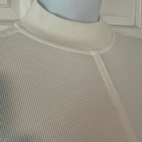 We The Free Cozy White and Brown Crew Neck Sweater - Picture 3 of 4